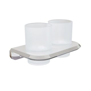 Стакан для ванной комнаты двойной Knotlor SC1032C, хром